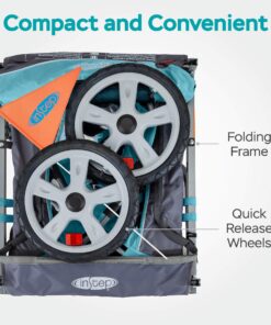 Instep Bike Trailer for Toddlers, Kids, Single and Double Seat, 2-In-1 Canopy Carrier, Multiple Colors Light Blue 28 81zpEf00saL