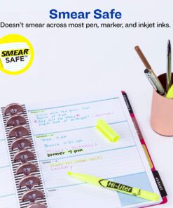 Avery Hi-Liter Pen-Style Highlighters, Smear Safe Ink, Chisel Tip, 12 Fluorescent Yellow Highlighters (23591) 12 highlighters 13 81zpf9IkSZL