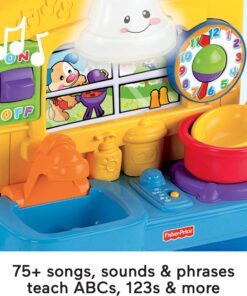 Fisher-Price Laugh & Learn Toddler Playset, Learning Kitchen with Music Lights & Bilingual Content for Baby to Toddler Pretend Play SIOC/FFP Frustration-Free Packaging 16 81zqAYu7RTL
