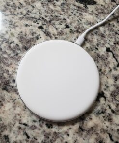 TALK WORKS 5W Wireless Charging Pad Compatible w/ iPhone 15/Pro/Max, 14/Plus/Pro/Max, 13/Mini/Pro/Max, 12,11,XR,XS,X,8, Samsung S23, S22, S21, S20, S10 - Qi Certified Fast Charger w/USB Adapter(White) 31 81zrO9yq7RL