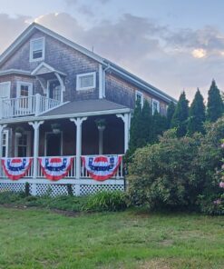 Anley USA Pleated Fan Flag, 3x6 Feet American US Bunting Flags Patriotic Stars & Stripes - Sharp Color and Fade Resistant - Canvas Header and Brass Grommets - United States 3 x 6 Feet Half Fan Banner 3x6 Ft 1pc 31 81zsRJkJg4L