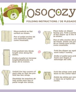 Organic Cotton Blend Prefold Cloth Diapers by OsoCozy (6 Pack) - 70% Rayon from Bamboo Fibers, 30% Organic Cotton. Eco-Friendly, Absorbent & Soft - Traditional Small 7-15 lbs. Small Size 1 - Fits 7-15 Pound 14 81zsTkJSWRL