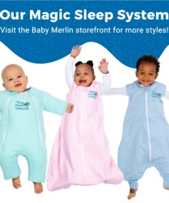 Baby Merlin's Magic Sleepsuit - 100% Cotton Baby Transition Swaddle - Baby Sleep Suit 6-9 Months Pink 25 81zt2UPTqL 1
