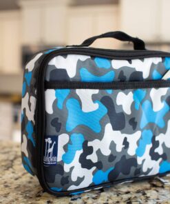 Wildkin Kids Insulated Lunch Box Bag for Boys & Girls, Reusable Kids Lunch Box is Perfect for Early Elementary Daycare School Travel, Ideal for Hot or Cold Snacks & Bento Boxes (Blue Camo) Blue Camo 22 81zt9fBO7JL