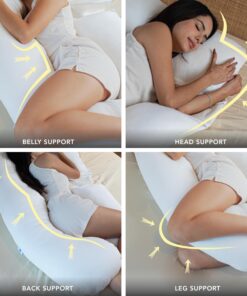 Pharmedoc Pregnancy Pillows, U-Shape Full Body Pillow – Air White Cover – Pregnancy Pillows for Sleeping – Body Pillows for Adults, Maternity Pillow and Pregnancy Must Haves 17 81ztNUquIML
