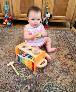 (Yellow) - Hape E0305 Early Melodies Pound and Tap Bench Yellow Mower 36 81zta2N6KiL