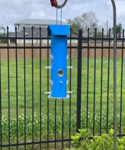 Perky-Pet 391 Metal Tube Wild Bird Feeder, Blue Sturdy 43 81zuPELfL