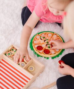 Melissa & Doug Wooden Pizza Play Food Set With 36 Toppings - Pretend Food And Pizza Cutter/ Toy For Kids Ages 3+ 25 81zv5s8 tqL
