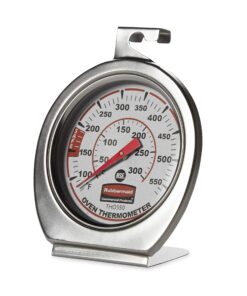 Rubbermaid Commercial Products Stainless Steel Monitoring Thermometer for Oven/Grill/Meat/Food, 60-580 Degrees Fahrenheit Temperature Range, Easy to Read Food Thermometer For Cooking Oven/Grill/Smoker Thermometer 24 81zvIUYYRSL