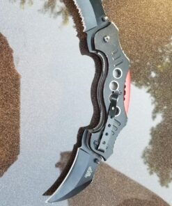 TAC Force TF-669 Series Assisted Opening Tactical Double-Blade Folding Knife, 5-1/4-Inch Closed Black 32 81zvzBN2IRL