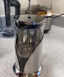 The Original Glass French Press Coffee Maker - Versatile Coffee Press, Tea Press w/ 4 Level Filtration, BPA Free French Press Stainless Steel Coffee Maker by Cafe Du Chateau (34oz) 55 81zw0abV2vL