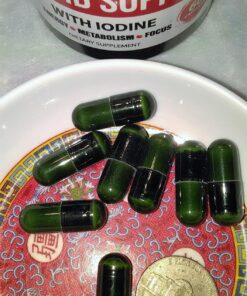 Zhou Thyroid Support Complex with Iodine Supplement, Increase Energy, Fight Brain Fog with Vitamin B12, Iodine, Magnesium, Zinc, Selenium, No Soy, Gluten-Free, 30 Servings, 60 Caps 35 81zw6K17TAL