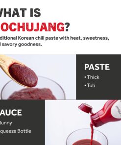 Chung Jung One O'Food Gochujang Korean Red Chili Pepper Paste Sauce, Spicy, Sweet and Savory Korean Traditional Fermented Condiment, 100% Brown Rice, No Corn Syrup, Medium Hot, 1.1lb 1.1 Pound (Pack of 1) 20 81zxF4paJL