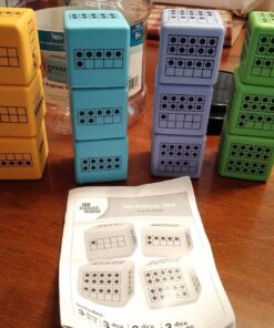 hand2mind Ten Frame Dice, Large Foam Dice for Classroom, Subitizing Dice, Math Manipulatives for Elementary School, Counting Toys for Toddlers, Educational Toys for Preschool Children (Set of 12) 35 81zxV7kmK1L