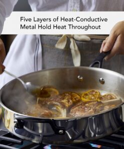 KitchenAid 5-Ply Clad Stainless Steel Cookware Pots and Pans Set, 10 Piece, Polished Stainless 17 81zy5fngYVL