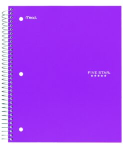 Five Star 06210 Wirebound 3-Subject Notebook, College Rule, 11 x 8 1/2, 150 Sheets, Assorted Assorted Colors 16 91 0eEKfE7L