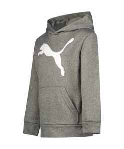 PUMA Boys' Logo Pullover Hoodie Small Charcoal 9 91 AF7S9faL