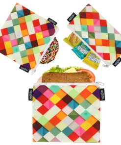 ARTOVIDA Artists Collective Reusable Lunch Baggies | Snack and Sandwich Bags with Zipper - Improved Dual Layer Design By Danny Ivan (Portugal) "Pass This on" Danny Ivan - Pass This On - Baggie-UPC 12 91 EiI3XczS