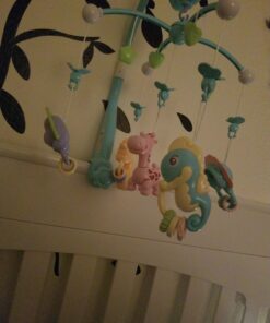 Baby Mobile for Crib, Crib Toys with Music and Lights,Remote, lamp, Projector for Pack and Play, for Ages 0+ Months (Blue-Forest) Blue-Forest 40 91 HLXbkSYL