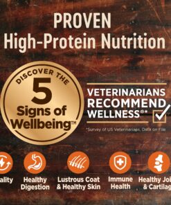 Wellness CORE Grain-Free High-Protein Dry Dog Food, Natural Ingredients, Made in USA with Real Meat, All Breeds, For Adult Dogs (Original Turkey & Chicken, 12-Pound Bag) 12 91 JXAdW4WL