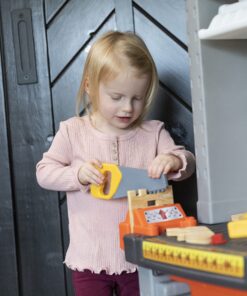 Step2 Deluxe Kids Workbench – Includes 50 Toy Workbench Accessories, Interactive Features for Realistic Pretend Play – Indoor/Outdoor Kids Tool Bench – Dimensions 40.75" H x 34" W x 15" D 14 91 KgE2hn0L