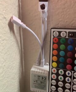 BZONE 2-Port 44 Keys Wireless IR Remote Controller for SMD 5050 3528 RGB LED Strip Lights, Dual 4-pin Output Remote Controller Dimmer for 2pcs RGB LED Strips DC12-24V 2-port Rgb Controller 23 91 NxGr7kKL