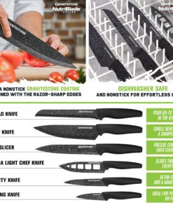 Granitestone Armor Max 20 Pc Pots and Pans Set Non Stick Cookware Set, Hard Anodized Nonstick Kitchen Cookware Sets with Induction Cookware, Non Toxic Pot and Pan Set + 6 Pc Knife Set, Dishwasher Safe 20 Pc Cookware Set 14 91 OfgxGyL