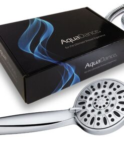AquaDance 3316 High Pressure 6-Setting 4" Chrome Face Hand Held Head with Hose for The Ultimate Shower Experience Officially Independently Tested to Meet Strict US Quality & Performance Standards 33 91 UICsXKL