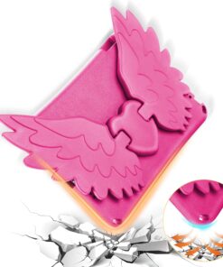 KIQ Kid Friendly Case for iPad 9.7 6th Generation, Cute Heavy Duty Protection Stand Shoulder Strap for Apple iPad 9.7 5th Generation 2017 2018 - Angel Wing Hot Pink 8 91 VMLUJ5YL