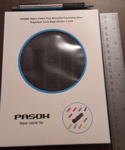 PASOW 50pcs Cable Ties Reusable Fastening Wire Organizer Cord Rope Holder 7 Inch (Black) Black 34 91 e7QvCHnL