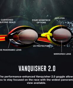 Speedo Unisex-Adult Swim Goggles Mirrored Vanquisher 2.0 Speedo Red 23 91 g9GaHGL 1
