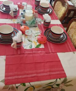 Gibson Home Casa Stella Dinnerware Set, Red, 16-piece 39 91 lKM5nUL