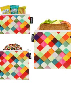 ARTOVIDA Artists Collective Reusable Lunch Baggies | Snack and Sandwich Bags with Zipper - Improved Dual Layer Design By Danny Ivan (Portugal) "Pass This on" Danny Ivan - Pass This On - Baggie-UPC 11 91 lxXwS9vS