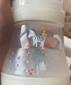 MAM Easy Start Anti-Colic Bottle, 5 oz (1-Count), Newborn Essentials, Slow Flow Bottles with Silicone Nipple, Unisex Baby Bottles, White 1 Count (Pack of 1) 34 91 r8IBakfL