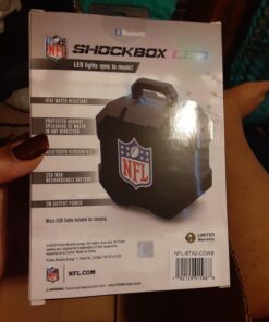 SOAR NFL Shockbox LED Wireless Bluetooth Speaker - Water Resistant IPX4, 5.0 Bluetooth with Over 5 Hours of Play Time - Small Portable Speaker - Officially Licensed NFL, Perfect Home & Outdoor Speaker Dallas Cowboys One Size Team Color 20 91 r8hQD1WL