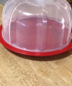 Nordic Ware Bundt Cake Keeper, Plastic, 13 in L X 12 in W X 7 in H, Red 37 91 t00CFSzL