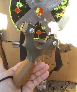 SimpleShot Scout XT Slingshot with Target, Clay Ammo and Bands for Professional Hunting and Powerful Target Shooting Sling Shot Camo 18 91 tLnG3LtL