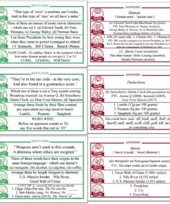 Wit's End - A Mind Challenging Trivia and Brain-Teasing Game That Will Test Players' Wits & Knowledge - for Adults & Family 14 91 taOIz9jL