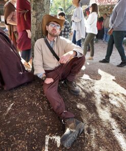 Men's Ankle Banded Cuff Renaissance Pants Medieval Viking Navigator Trousers Pirate Cosplay Costume with Drawstrings Medium Brown 19 91 uKCXEsCL