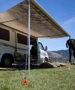 Orange Screw: The Ultimate Ground Anchor | Large 2 Pack Tent Stakes | Made in USA Orange 28 91 wXJqWDqL