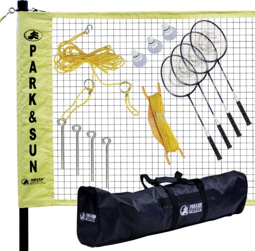 Park & Sun SportsPark & Sun Portable Indoor/Outdoor Badminton Net Standard Yellow/Black