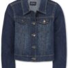 The Children's Place Girls Basic Denim Jacket Large Dk Stone