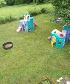 Sunnydaze Big Sky 36-Inch Fire Ring - Heavy-Duty 0.6mm Thick Steel Metal Rim - for Patio and Backyard Use 32 9103DmE vnL