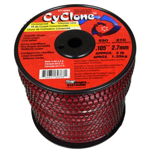 Desert Extrusion Cyclone CY105S3 .105" x690' Commercial Line Red - Made in The USA 1