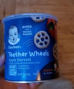 Gerber Snacks for Baby Teether Wheels, Apple Harvest, 1.48 Ounce (Pack of 6) Pack of 6 21 910GFdeQMzL
