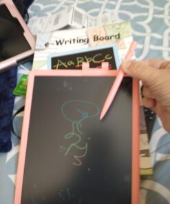 TEKFUN LCD Writing Tablet Doodle Board, 10inch Colorful Drawing Tablet Writing Pad, Girls Gifts Toys for 3 4 5 6 7 Year Old Girls Boys (Pink) Pink 10in 42 910H5KkLFKL