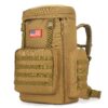 outdoor plus Extra Large Camping Backpack For Men, Military Molle Hiking 2 Daypack 60L70L85L Waterproof Backpacking Rucksack A2-70l/85l-brown-23" High 38 910JBYN7mLL