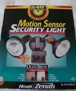 Heath/Zenith Heath Zenith HZ-5318-BZ Motion-Sensing Shielded Wide-Angle Twin Security Light, Bronze, Bulb Not Included 9 910NOuGJdTL