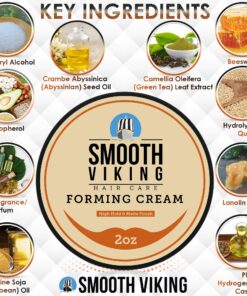Alternative view of Smooth Vikings Forming Cream for Men - Matte Finish, High Hold Styling Cream | Hair Cream for Men | Curly Hair Products for Men | Men's Grooming & Styling Products for Short and Long Hair Types (2oz)