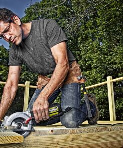 Rockwell 4-1/2” Compact Circular Saw, 5 amps, 3500 rpm, with Dust Port and Starter Kit– RK3441K , Black 37 910SFiAHcgL